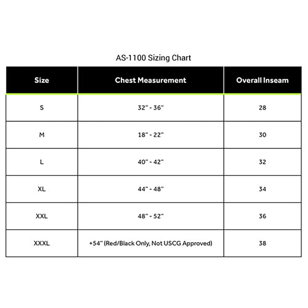First Watch AS-1100 Flotation Suit - Hi-Vis Yellow - XL [AS-1100-HV-XL]