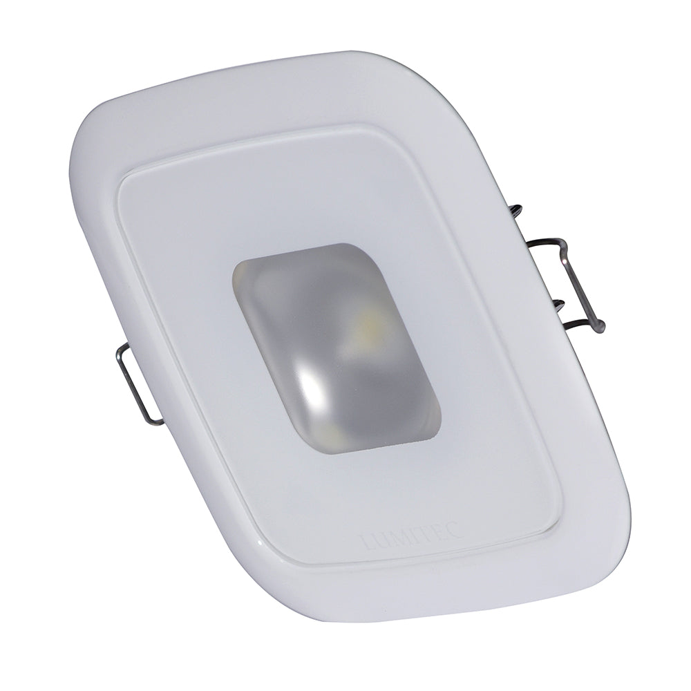 Lumitec Square Mirage Down Light - Warm White Dimming, Hi CRI - White Bezel [116129]