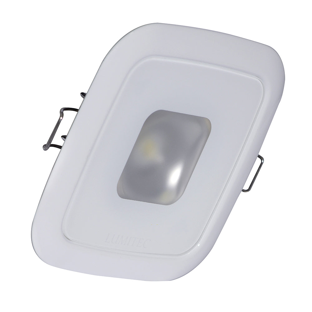 Lumitec Square Mirage Down Light - Warm White Dimming, Hi CRI - White Bezel [116129]