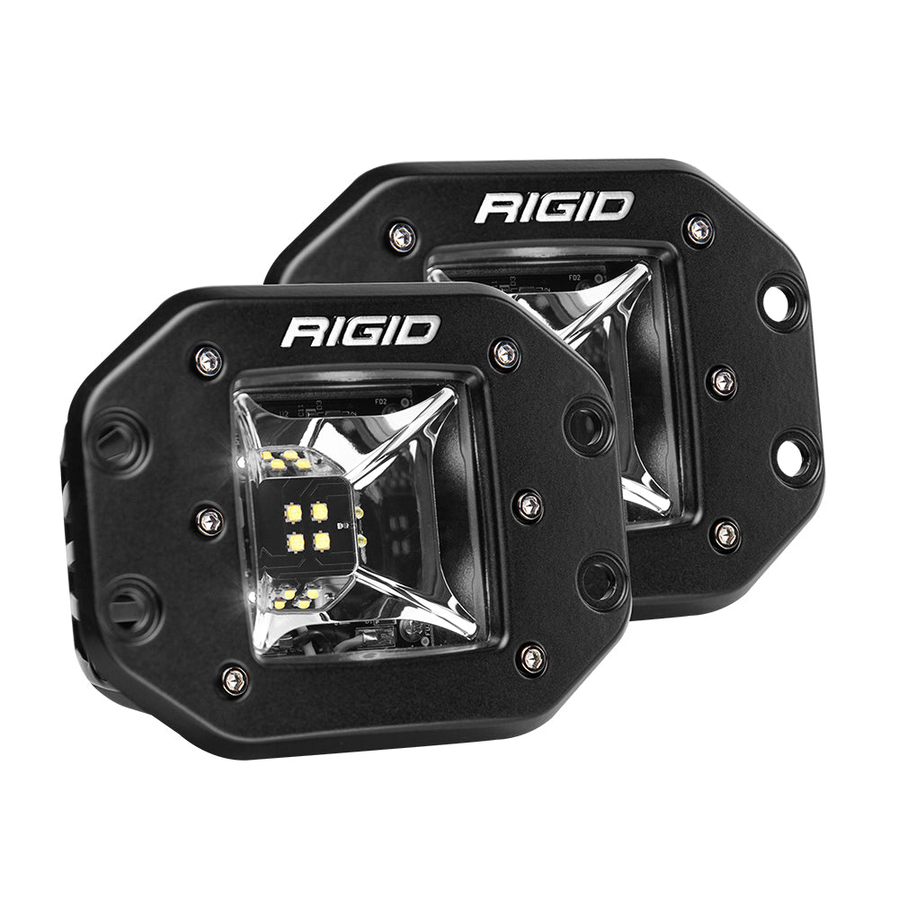 RIGID Industries Radiance Scene Lights - Flush Mount Pair - Black w/White LED Backlight [68210]