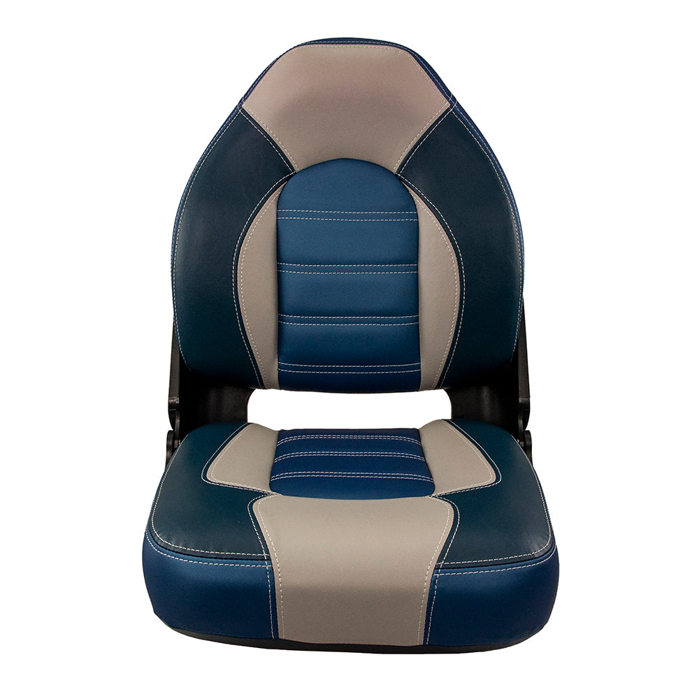 Springfield Skipper Premium HB Folding Seat - Blue/Grey [1061069-B]