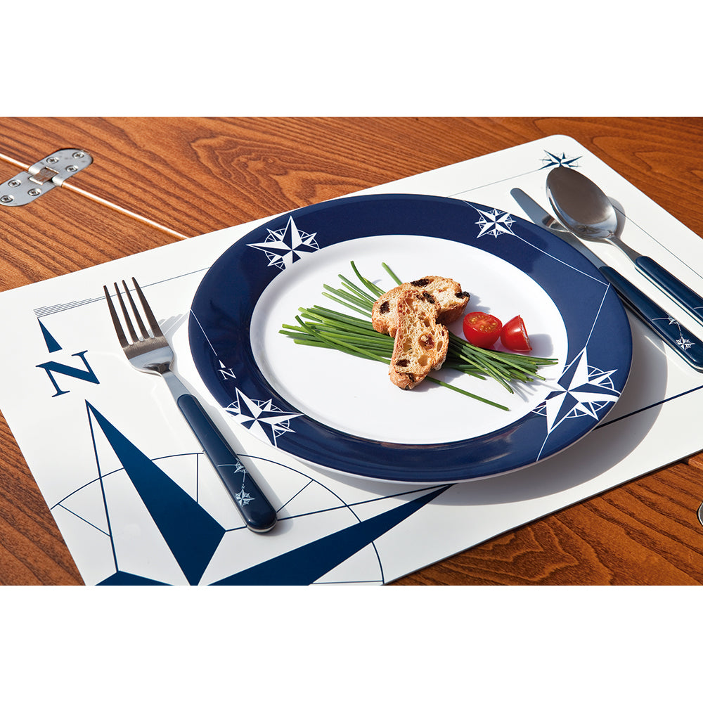 Marine Business Melamine Non-Slip, Flat, Round Dinner Plate - NORTHWIND - 10" Set of 6 [15001C]