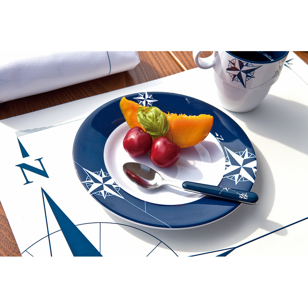 Marine Business Melamine Round Dessert Plate - NORTHWIND - 7" Set of 6 [15003C]