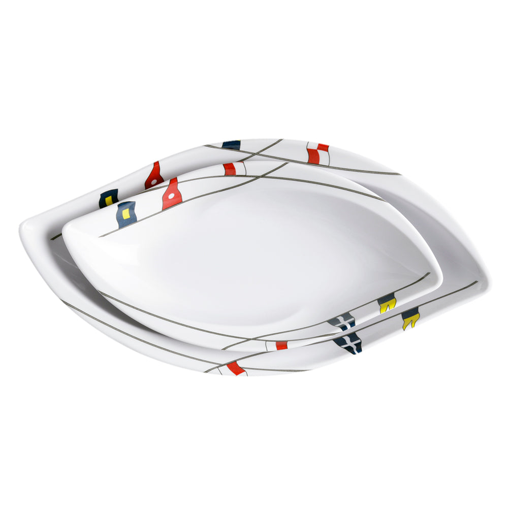 Marine Business Melamine Oval Snacks Set - REGATA - Set of 4 [12014]