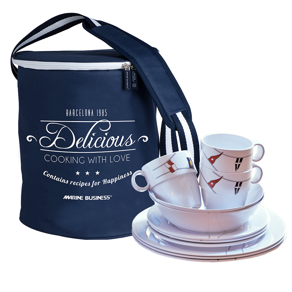 Marine Business Melamine Tableware Set  Basket - REGATA - Set of 24 [12144]