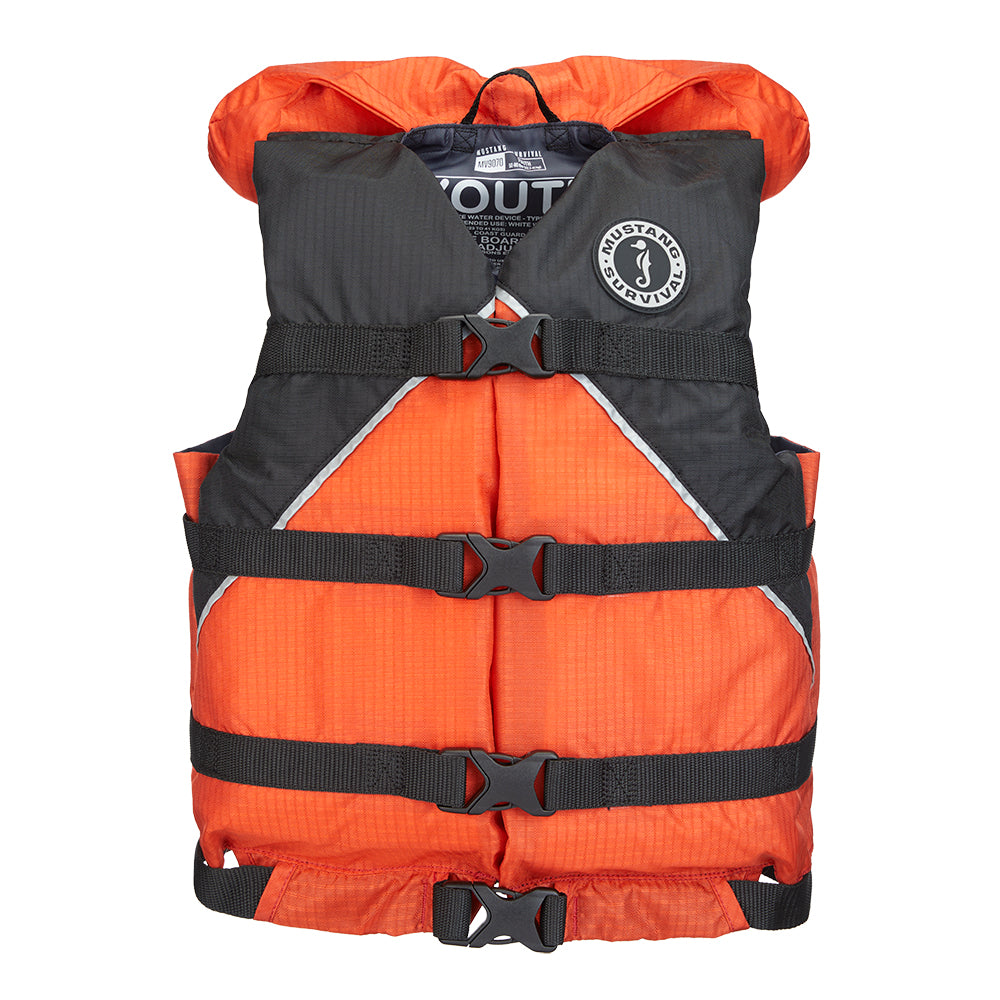 Mustang Canyon V Foam Vest - Universal Youth - Orange/Black [MV9070-33-0-253]