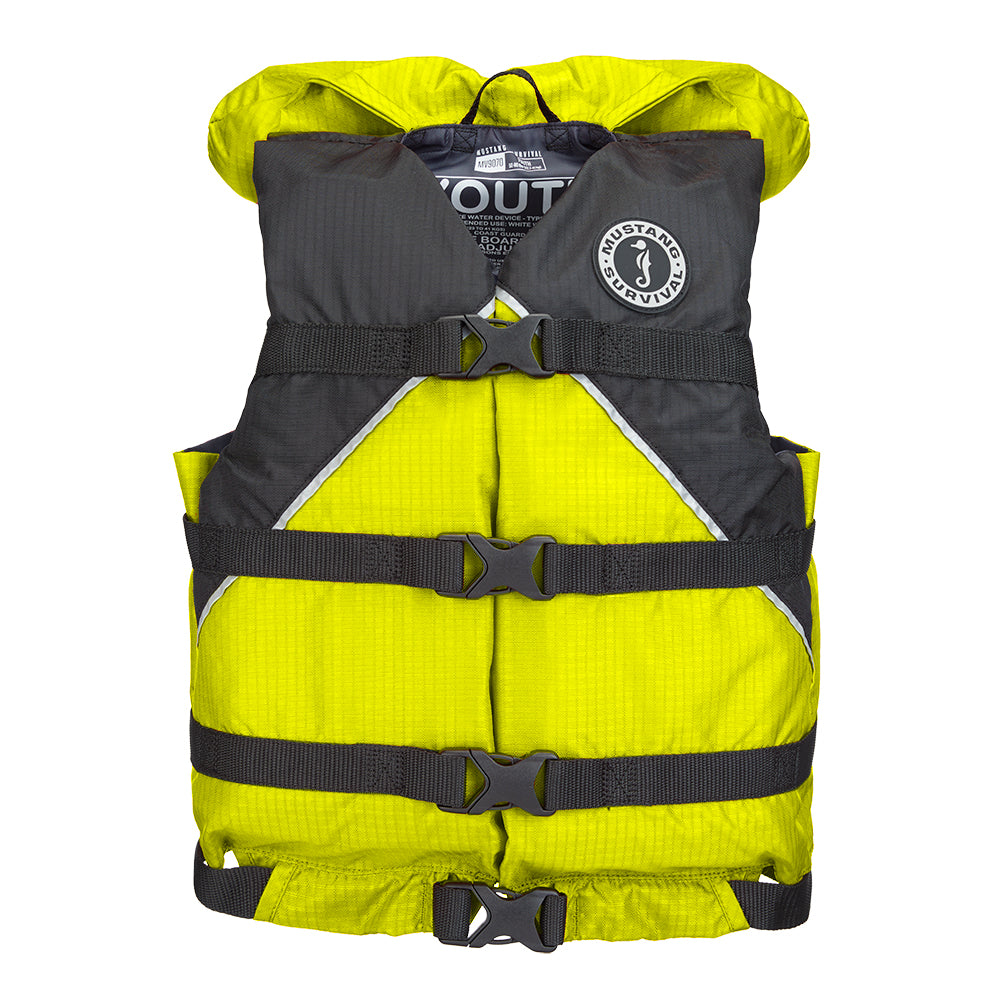 Mustang Canyon V Foam Vest - Universal Youth - Yellow/Black [MV9070-124-0-253]