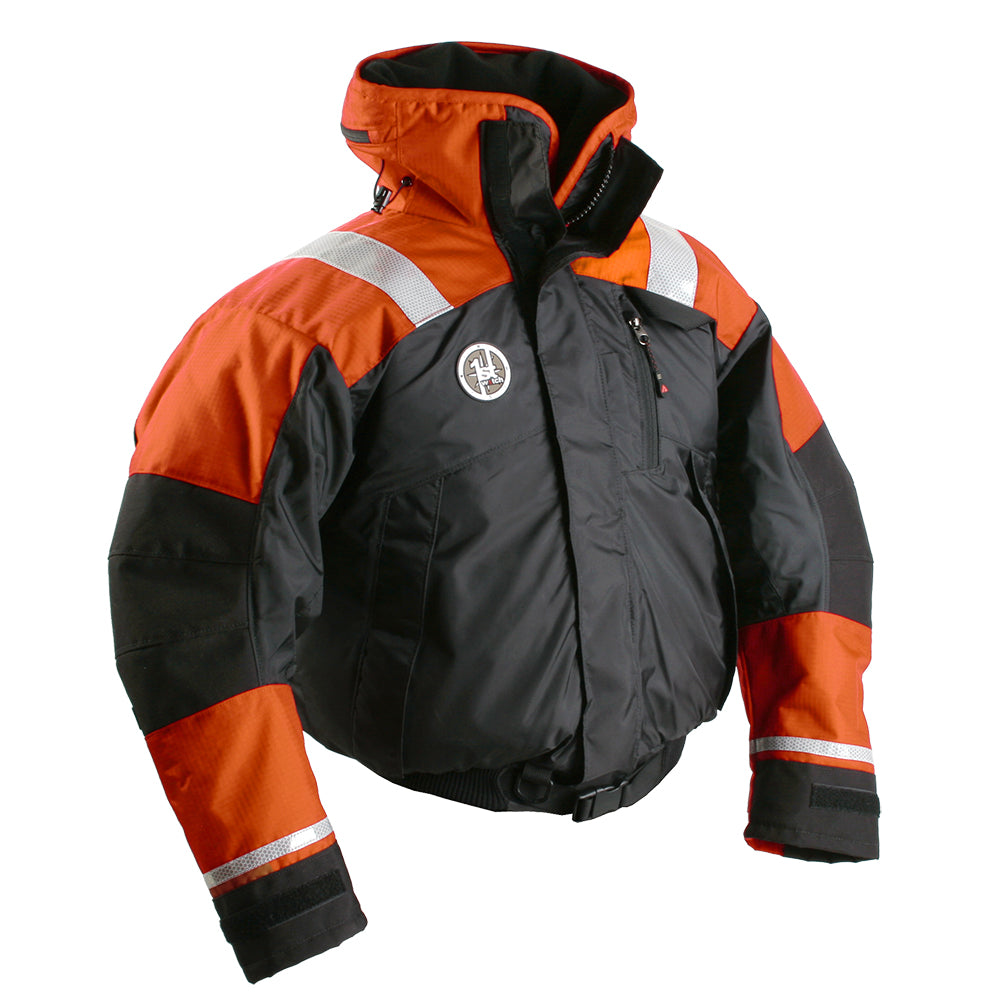 First Watch AB-1100 Flotation Bomber Jacket - Hi-Vis Orange/Black - Medium [AB-1100-OB-M]